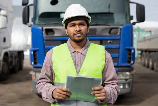 Front View Man Holding Clipboard 600x403