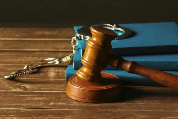 Gavel With Books Old Wooden Desk 600x403