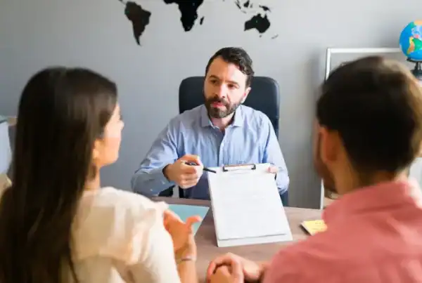 Img You Need Pay Attention Your Visa Application Sales Agent Showing Travel Permit Some Clients Office Before They Go Vacation Trip Abroad